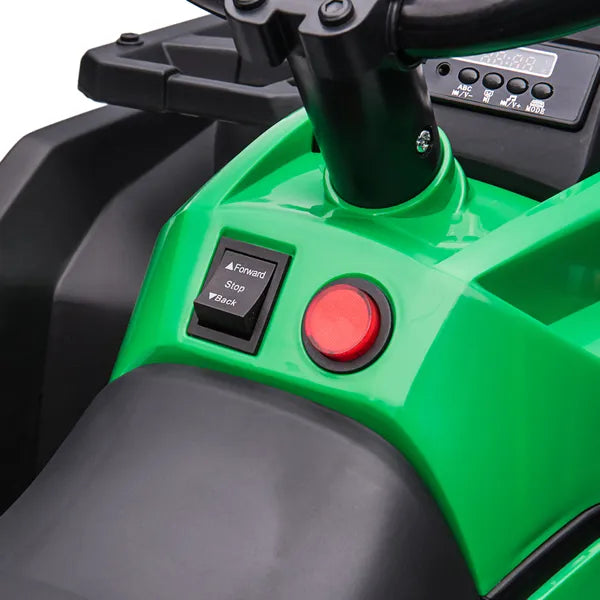 Electric Cars for Kids 12V with Music Realistic Headlights Wide Wheels Rechargeable Battery Green - product image 9