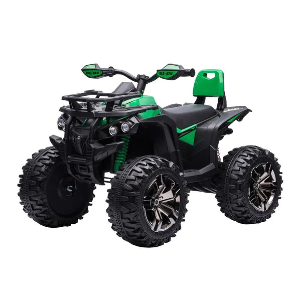 Electric Cars for Kids 12V with Music Realistic Headlights Wide Wheels Rechargeable Battery Green - product image 11