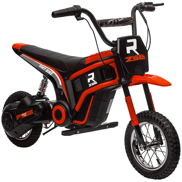 Electric Dirt Bike with Twist Grip Throttle, 24V 350W Off-Road Electric Motorcycle with Brake, Music Horn, for Ages 13+ Years, Red - product image 11