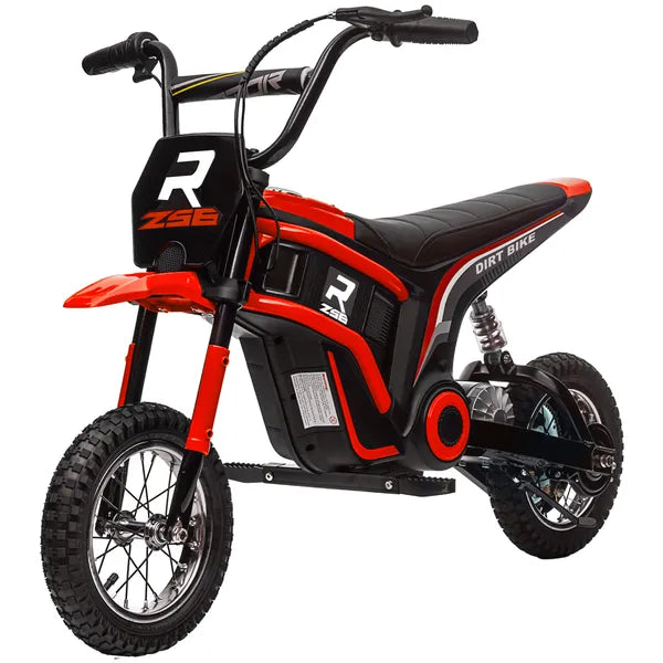 Electric Dirt Bike with Twist Grip Throttle, 24V 350W Off-Road Electric Motorcycle with Brake, Music Horn, for Ages 13+ Years, Red - product image 1