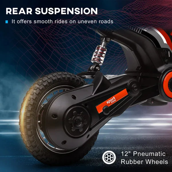 Electric Dirt Bike with Twist Grip Throttle, 24V 350W Off-Road Electric Motorcycle with Brake, Music Horn, for Ages 13+ Years, Red - product image 8