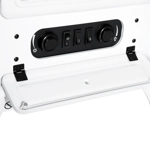 HOMCOM Electric Fireplace Heater White with Realistic LED Log Flames Overheating Safety 750/1500W - product image 11
