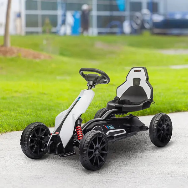Electric Go Kart for Kids, 12V Adjustable Speed,  White - product image 10
