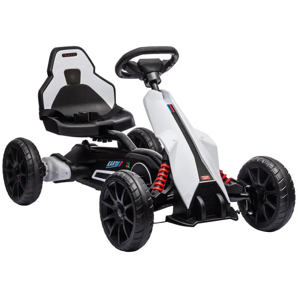Electric Go Kart for Kids, 12V Adjustable Speed,  White - product image 11