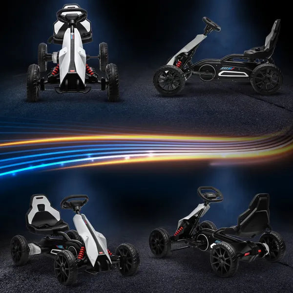 Electric Go Kart for Kids, 12V Adjustable Speed,  White - product image 7