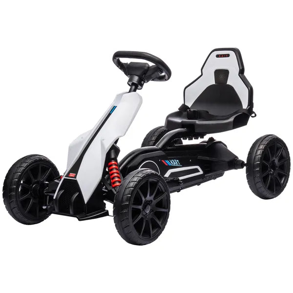 Electric Go Kart for Kids, 12V Adjustable Speed,  White - product image 1