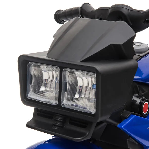 Aosom Electric Motorbike for Kids 6V Ride-On Motorcycle Toy with Music Horn Headlights Blue - product image 9