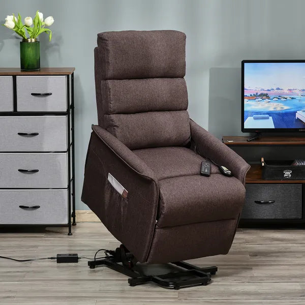 Power Lift Recliner Chair with Heat and Vibration Massage, Brown - product image 2