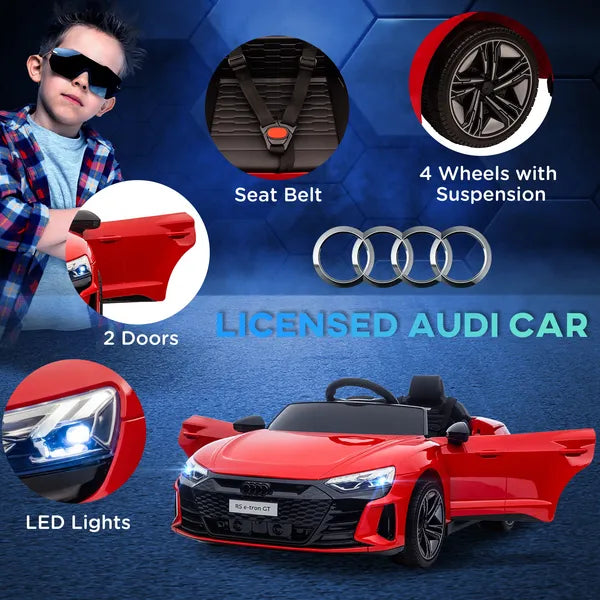 Electric Toy Car for Kids 3-6, 12V Ride on Car with Remote Control, Suspension System, Music, 3.1 MPH, Vibrant Red - product image 4