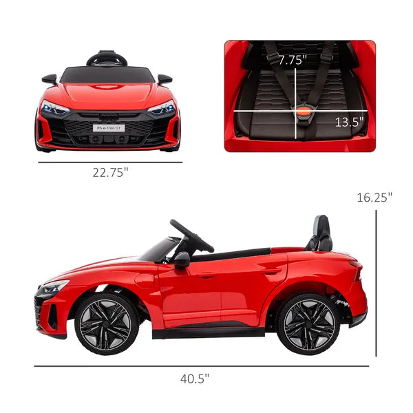 Electric Toy Car for Kids 3-6, 12V Ride on Car with Remote Control, Suspension System, Music, 3.1 MPH, Vibrant Red - product image 3