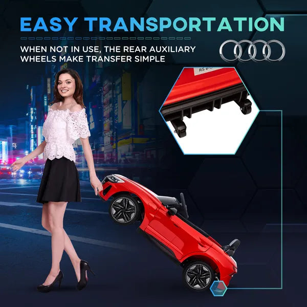 Electric Toy Car for Kids 3-6, 12V Ride on Car with Remote Control, Suspension System, Music, 3.1 MPH, Vibrant Red - product image 7