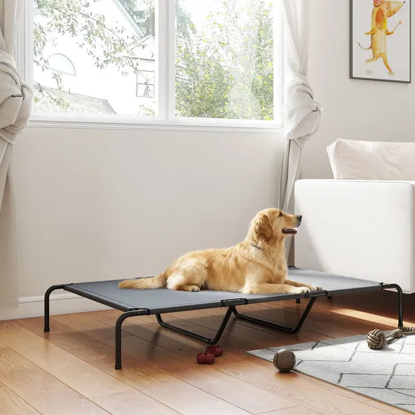 PawHut Elevated Dog Bed for Large Breeds Gray 60"L - product image 10