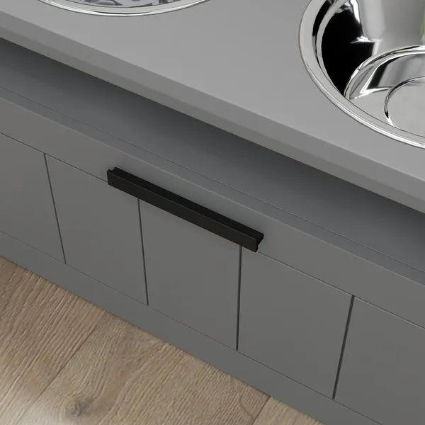 Elevated Dog Bowls, Large Breed Raised Dogs Bowl Stand with 2 Stainless Steel Bowls, Storage Drawer and Slow Feeder Mat - product image 9