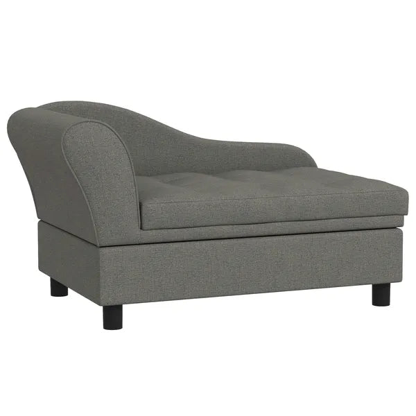 Elevated Dog Sofa Pet Bed with Storage Soft Cushion for Small Medium Dogs Gray - product image 1