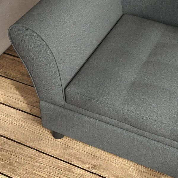Elevated Dog Sofa Pet Bed with Storage Soft Cushion for Small Medium Dogs Gray - product image 9
