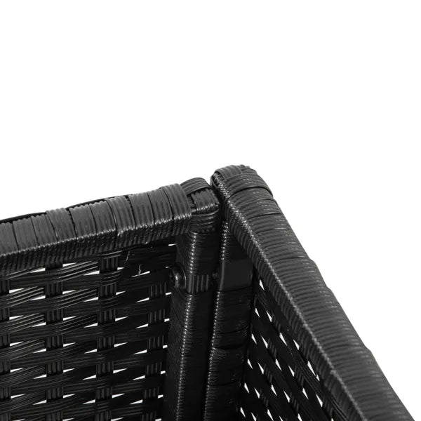 Elevated Metal Garden Bed with Rattan Look and Tool Storage, Modern Design, Black - product image 7