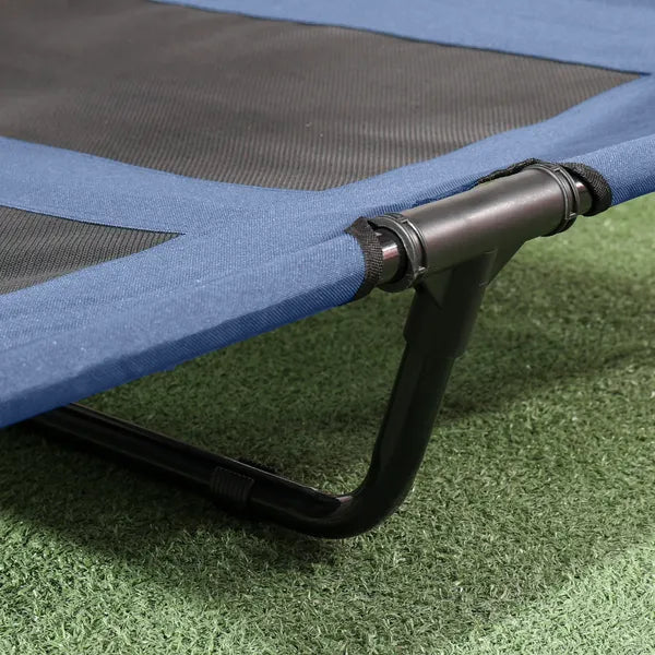Elevated Portable Dog Cot Pet Bed with UV Protection Canopy Shade, 36 inch, Dark Blue - product image 9