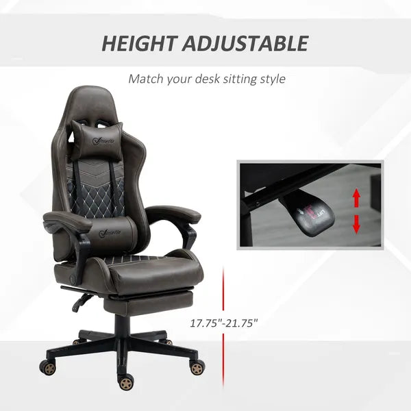 Vinsetto Ergonomic High Back Brown Office Chair Adjustable Swivel Recliner Lumbar Support - product image 4