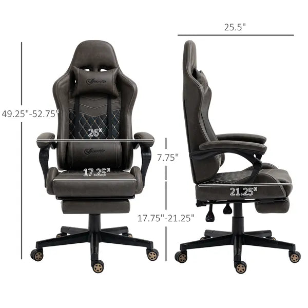 Vinsetto Ergonomic High Back Brown Office Chair Adjustable Swivel Recliner Lumbar Support - product image 3
