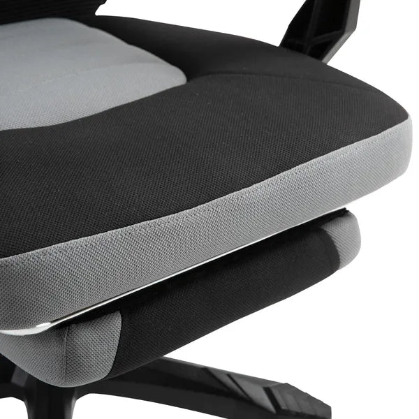 Ergonomic Mesh Office Chair, High Back, Grey, Adjustable Recliner with Footrest and Wheels - product image 12