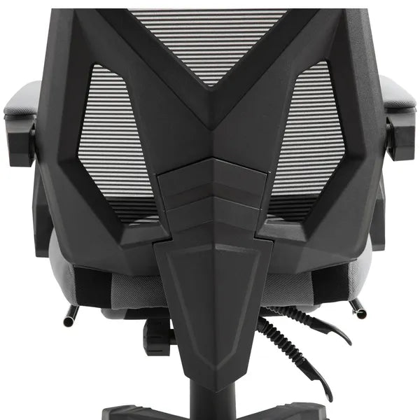 Ergonomic Mesh Office Chair, High Back, Grey, Adjustable Recliner with Footrest and Wheels - product image 13