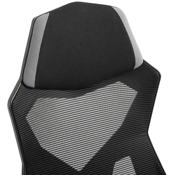 Ergonomic Mesh Office Chair, High Back, Grey, Adjustable Recliner with Footrest and Wheels - product image 11