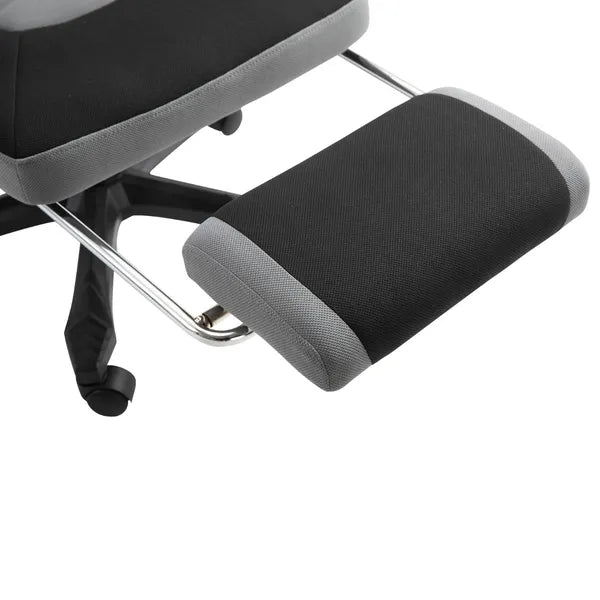 Ergonomic Mesh Office Chair, High Back, Grey, Adjustable Recliner with Footrest and Wheels - product image 14