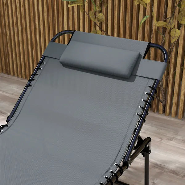 Ergonomic Recliners for Poolside 5-Level Gray Loungers with Reading Hole and Side Stash for - product image 8