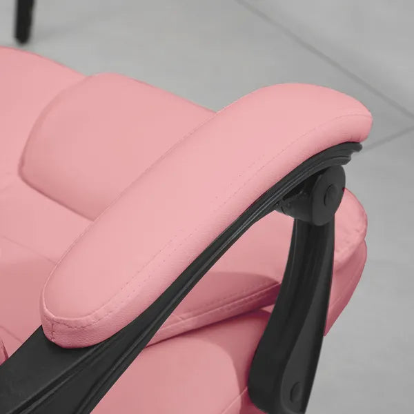 Executive High Back Office Chair with Massage Function Reclining Pink Adjustable - product image 9