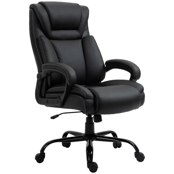 Executive Office Chair Big and Tall 400lbs Wide Seat High Back PU Leather Black - product image 13