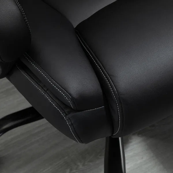 Executive Office Chair Big and Tall 400lbs Wide Seat High Back PU Leather Black - product image 12