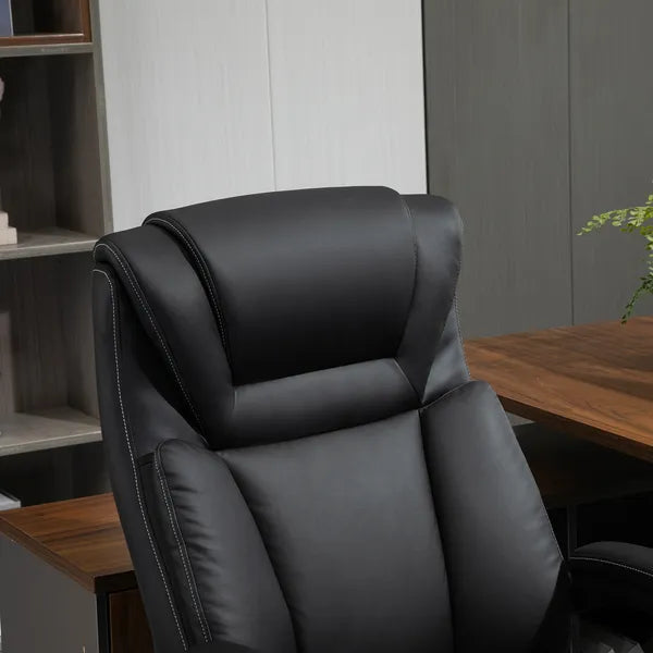 Executive Office Chair Big and Tall 400lbs Wide Seat High Back PU Leather Black - product image 10