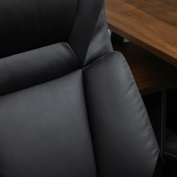 Executive Office Chair Big and Tall 400lbs Wide Seat High Back PU Leather Black - product image 11