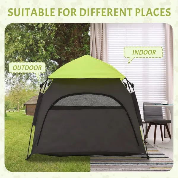 Extra Large Dog Portable Camping Tent with Carrying Bag for Beach Backyard Home in Green - product image 6