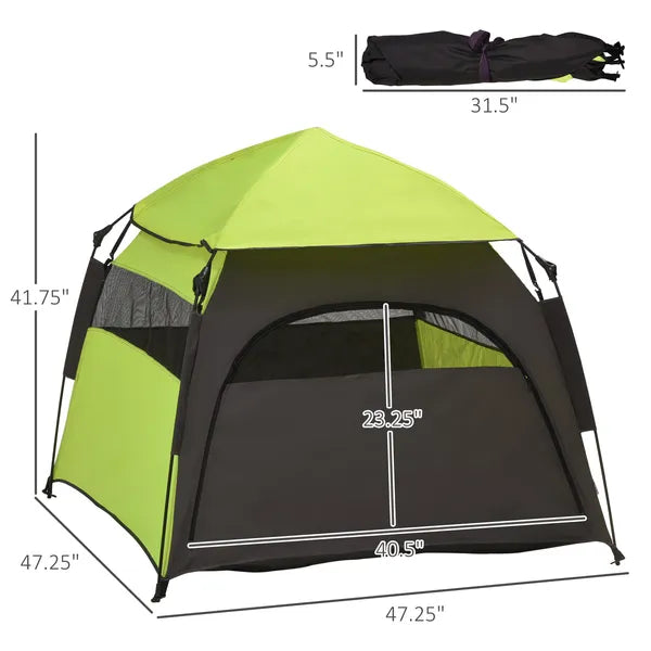 Extra Large Dog Portable Camping Tent with Carrying Bag for Beach Backyard Home in Green - product image 3