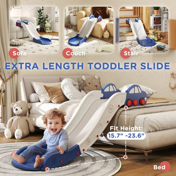 Extra Length Toddler Slide for Bed, Sofa, Easy to Assemble, Blue - product image 4