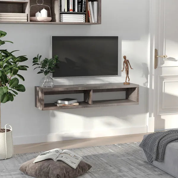 Floating TV Stand Wall Mounted Media Console Storage Shelf Dark Grey for Living Room Home Office - product image 10