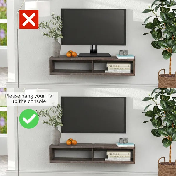 Floating TV Stand Wall Mounted Media Console Storage Shelf Dark Grey for Living Room Home Office - product image 6