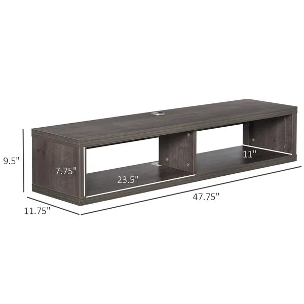Floating TV Stand Wall Mounted Media Console Storage Shelf Dark Grey for Living Room Home Office - product image 3