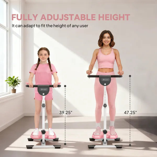 Soozier Foldable Ab Twister Exercise Board with LCD Display and Adjustable Handle Pink - product image 4
