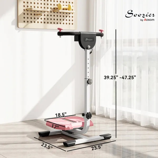 Soozier Foldable Ab Twister Exercise Board with LCD Display and Adjustable Handle Pink - product image 3