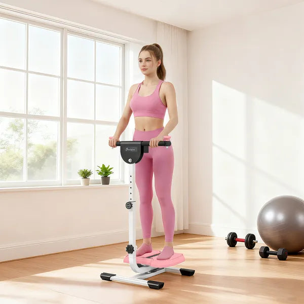 Soozier Foldable Ab Twister Exercise Board with LCD Display and Adjustable Handle Pink - product image 10
