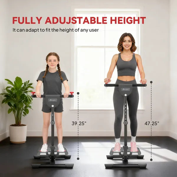 Foldable Ab Twister Board with LCD Display and Adjustable Handle, Red - product image 4