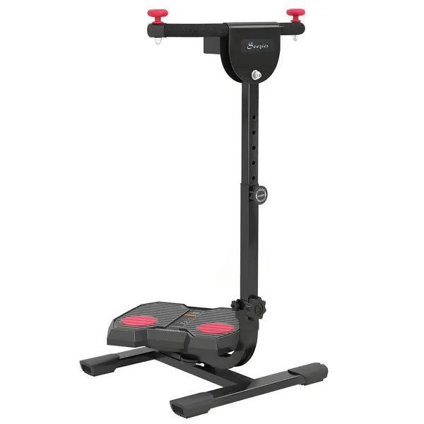 Foldable Ab Twister Board with LCD Display and Adjustable Handle, Red - product image 1