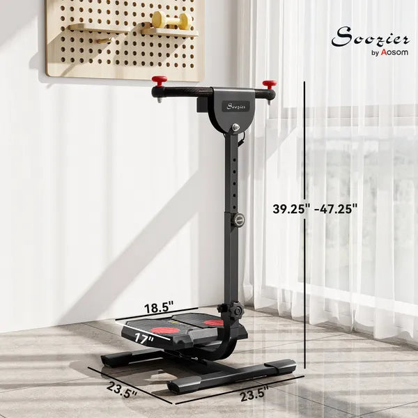 Foldable Ab Twister Board with LCD Display and Adjustable Handle, Red - product image 3