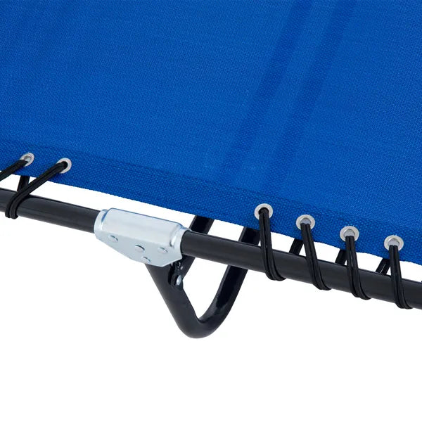 Foldable Chaise Lounge, 4-Position Portable Reclining, Breathable Mesh for Outdoor Patio Adjustable Sleeping Bed - Dark Blue - product image 13