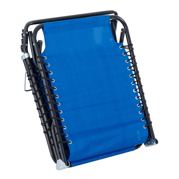 Foldable Chaise Lounge, 4-Position Portable Reclining, Breathable Mesh for Outdoor Patio Adjustable Sleeping Bed - Dark Blue - product image 10