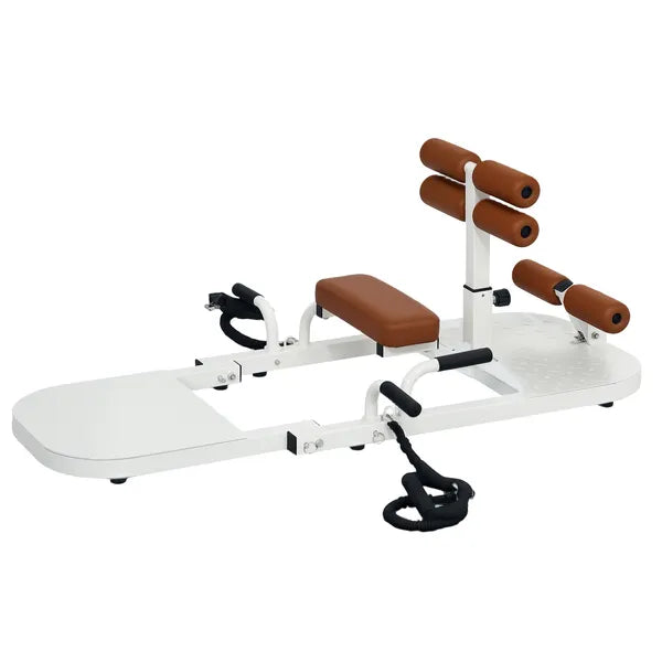 Foldable Sissy Squat Machine, Hip Thrust Machine with Push Up Stand, Multipurpose Glute Workout Equipment, White - product image 1
