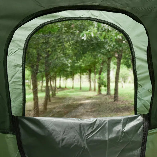 Outsunny Folding Camping Cot for Adults All-in-One Elevated Tent with Sleeping Bag Thick Air Mattress Portable Single Bed - product image 8