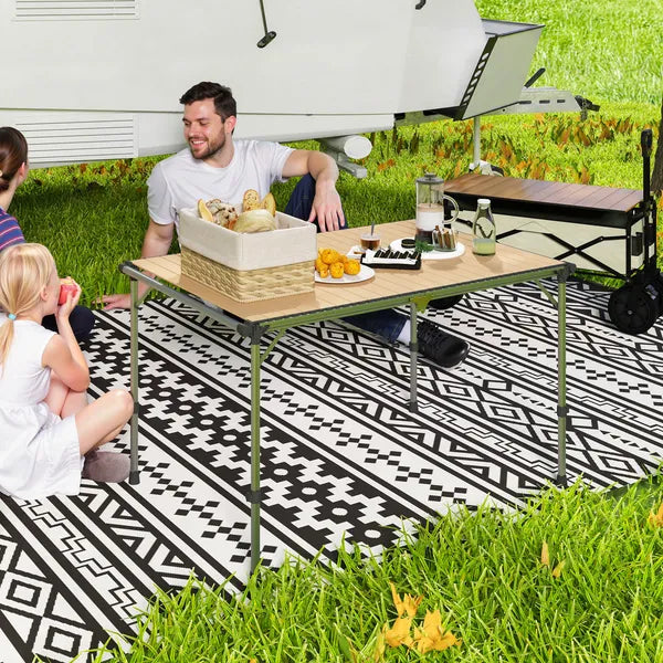 Outsunny Folding Camping Table, Adjustable Height Aluminum Table, Portable Camping Table for Picnic, Beach, BBQ - product image 2